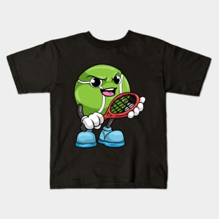 Tennis ball with Tennis racket at Tennis Kids T-Shirt